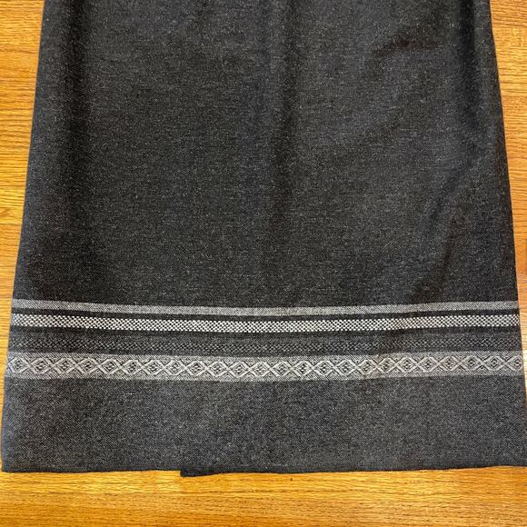 Eddie Bauer Recycled Wool Wrap Skirt Dark Gray Sz 4 Petite Lined EUC - Picture 10 of 10